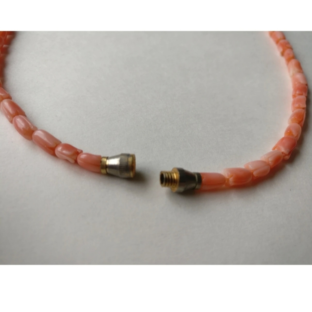🇨🇦 Vintage 80s genuine coral chocker necklace - Picture 3 of 9